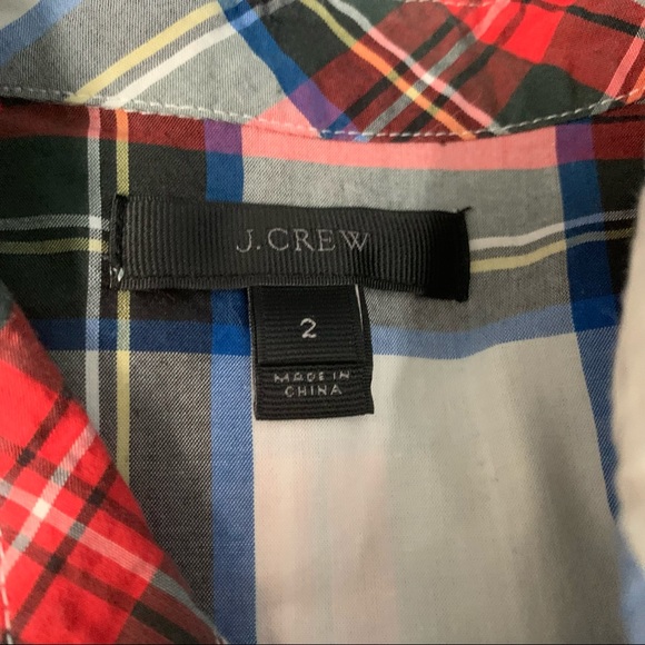 J. Crew Festive Plaid Button Down Shirt - Picture 8 of 8